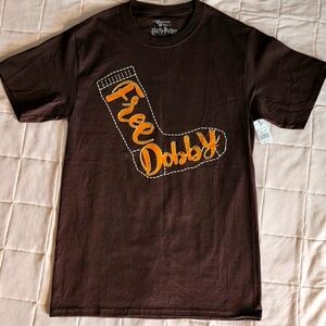 Warner Bros. Wizarding World Free Dobby Chocolate Brown Tee